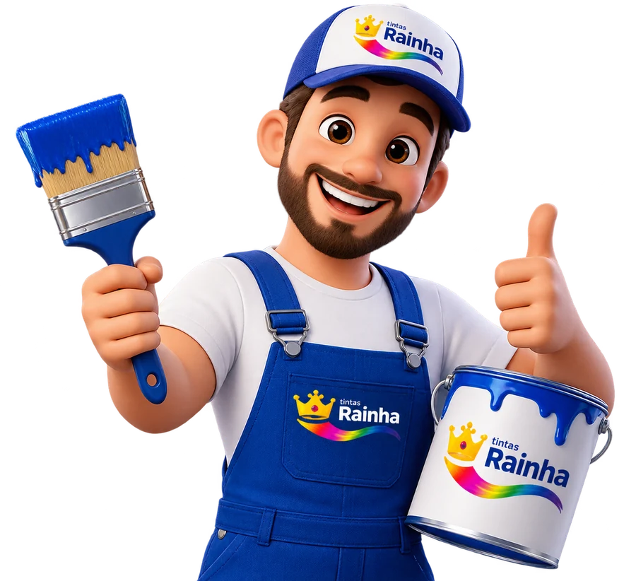 Pintor mascote Tintas Rainha